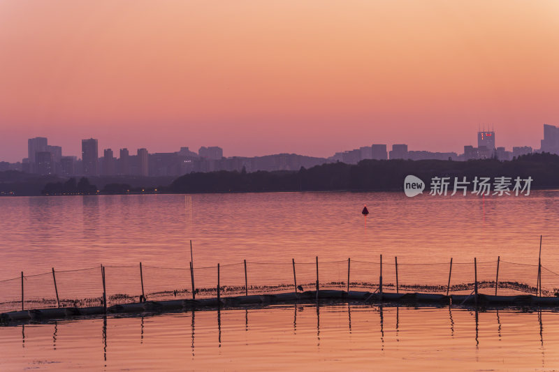 武汉东湖风景区晚霞