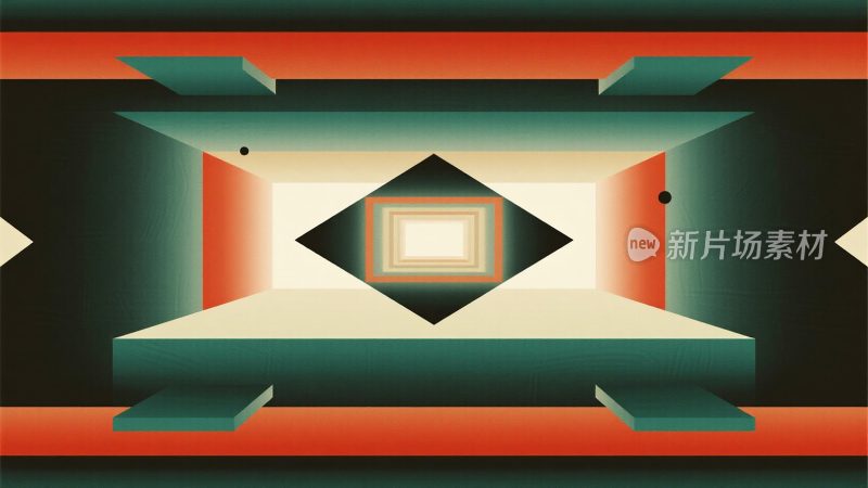 抽象几何空间通道场景
