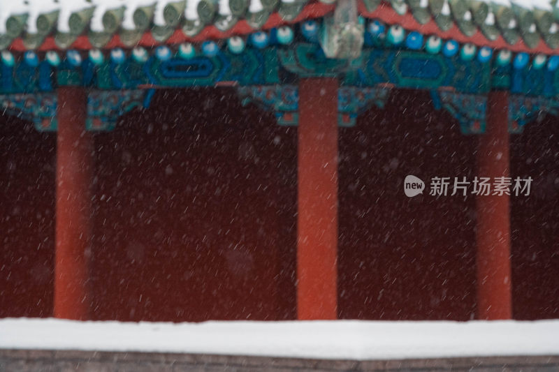 北京天坛公园12月雪