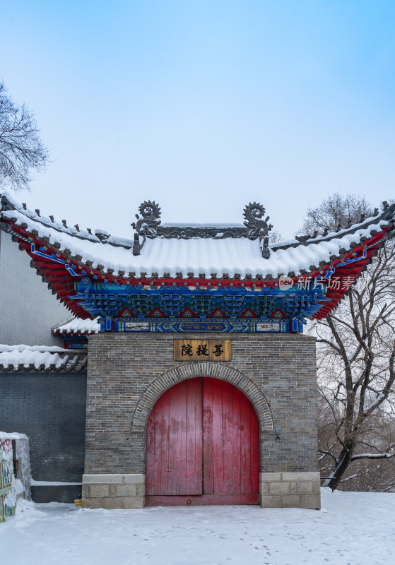 古建筑雪景