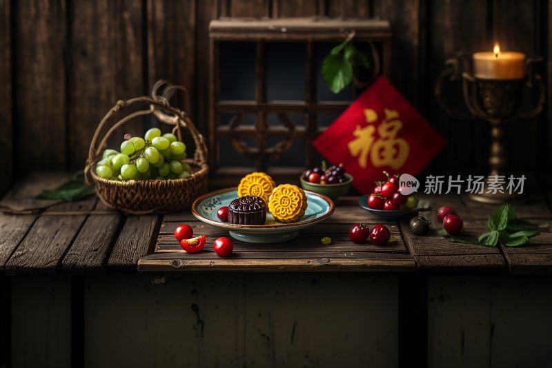 中秋节月饼创意摄影