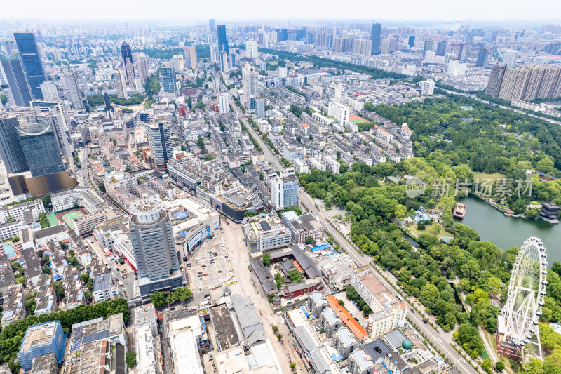 航拍安徽合肥城市大景