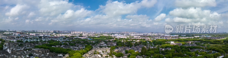 苏州同里古镇风景航拍江南水乡房屋建筑