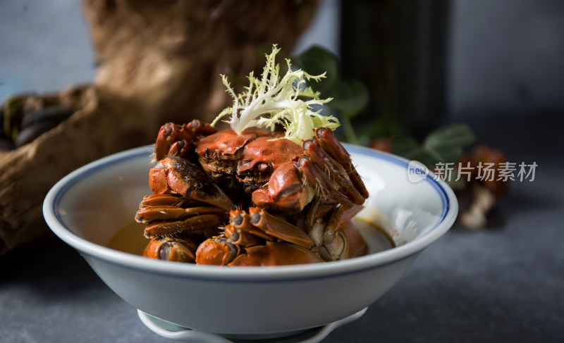 阳澄湖大闸蟹鲜美食材清蒸螃蟹