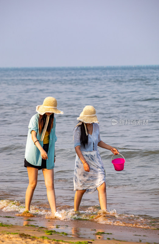 山东日照金沙滩海滨海岸海滩景观