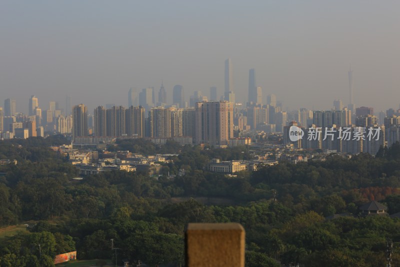 城市天际线俯瞰全景