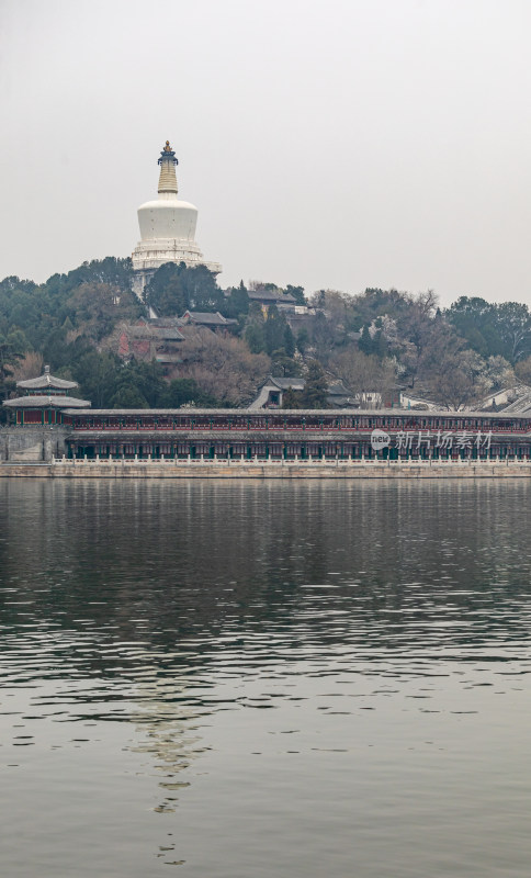 北京北海公园白塔建筑景观