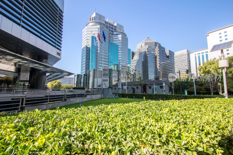 北京西城区金融街里的各种高档建筑