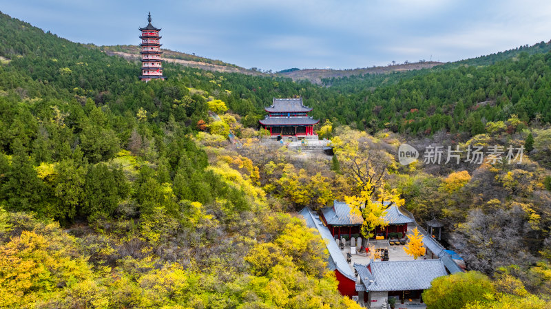 峄城冠石榴园青檀寺秋色