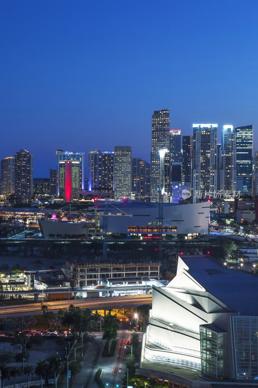 城市夜景高楼与建筑景观