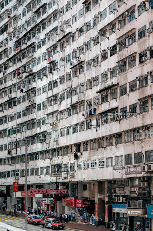 中国香港密集建筑怪兽大厦风光