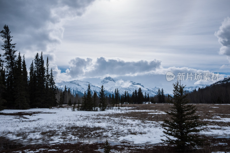 云雾中的雪山