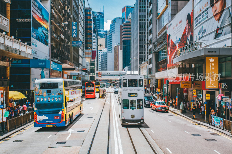 香港岛叮叮车风光