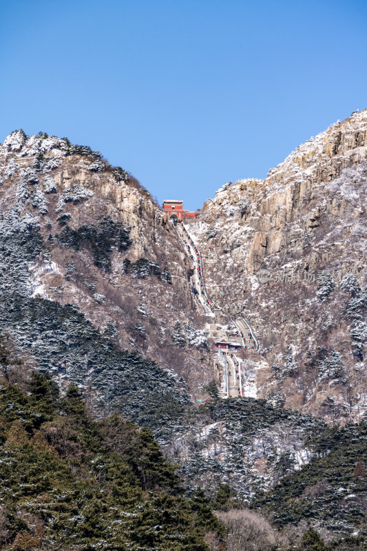 山东泰山红门宫泰山景区景点景观