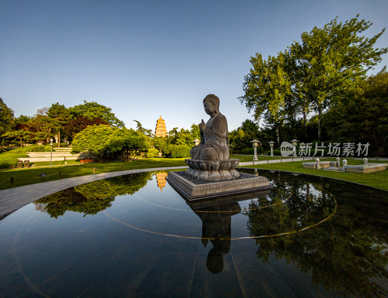 西安大雁塔大慈恩寺遗址公园景观