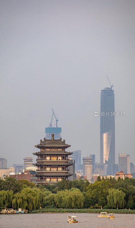 山东济南大明湖风景区景点景观