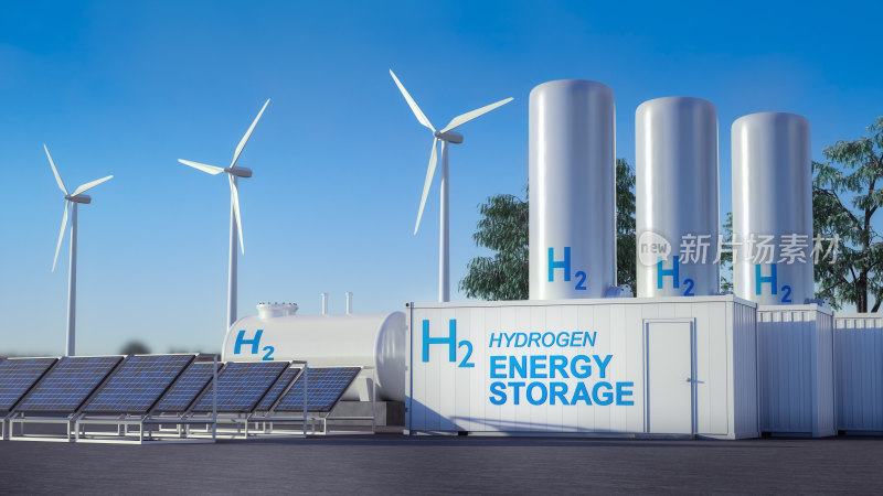 氢能储能设施与风力太阳能设备