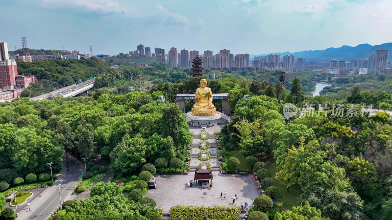 重庆华岩旅游风景区华岩寺航拍图