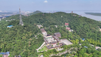 航拍鄂州西山4A景区