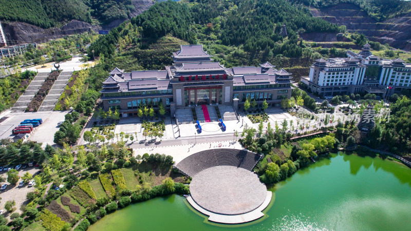 贵州凯里民俗文化园建筑航拍图