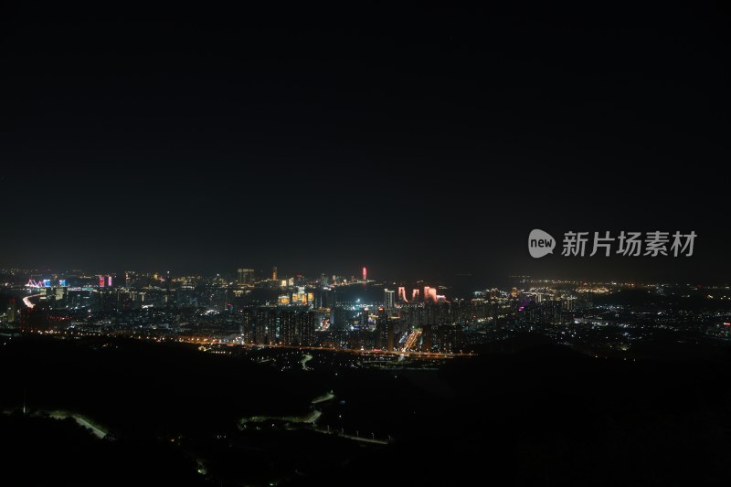 厦门海沧城市 航拍 城市建筑 城市夜景