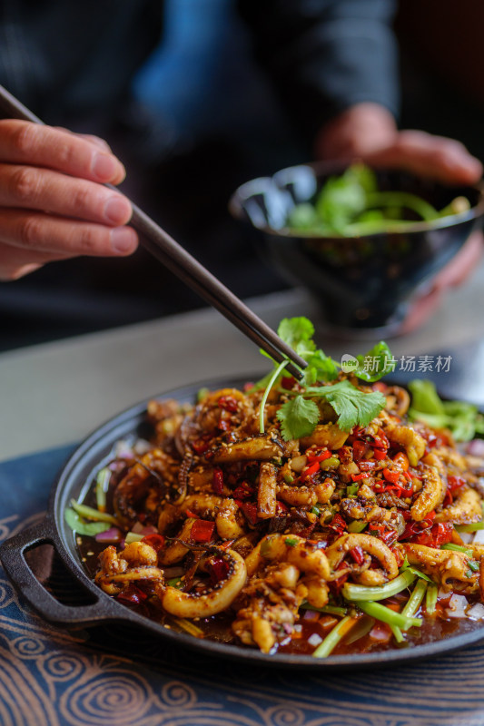 湘菜美食香辣鱿鱼丝