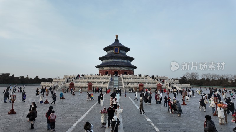 北京天坛游客游览场景