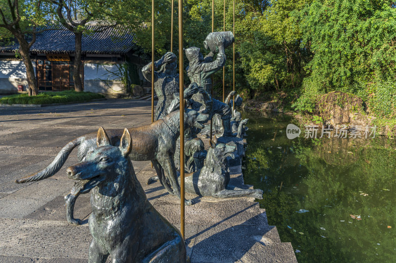 柯岩风景区投醪劳师雕塑景点