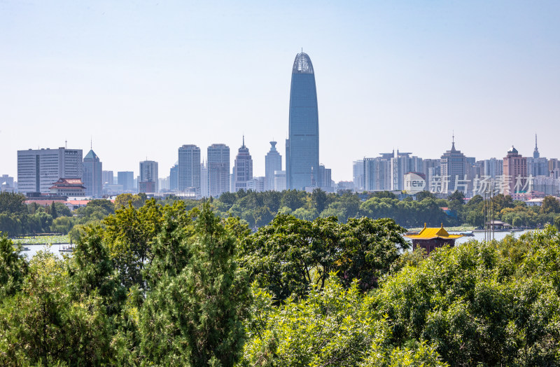 济南大明湖超然楼城市建筑景观