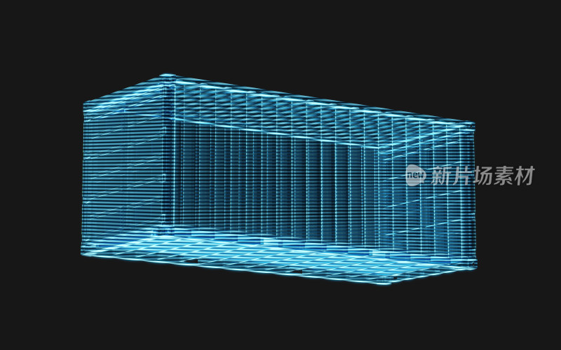 工业集装箱全息影像3D渲染