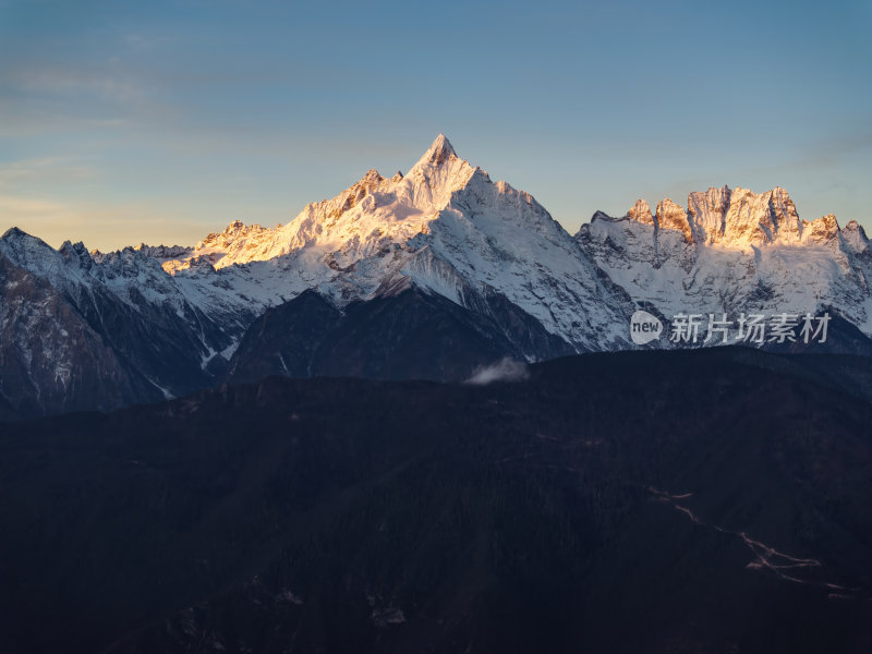 云南香格里拉梅里雪山高空航拍