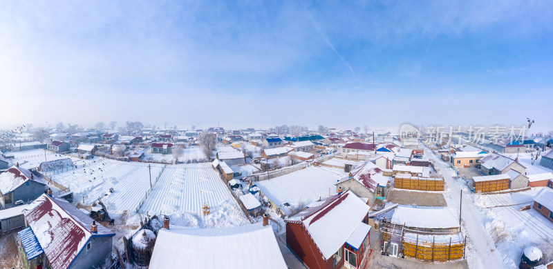 农村雪景