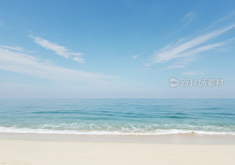 宁静海滩的夏日时光