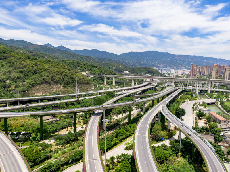 福建福州城市风光建设风景航拍