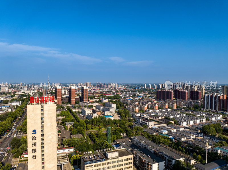 河北唐山市路南区航拍城市风景