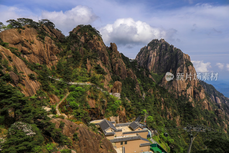 春天黄山自然风光