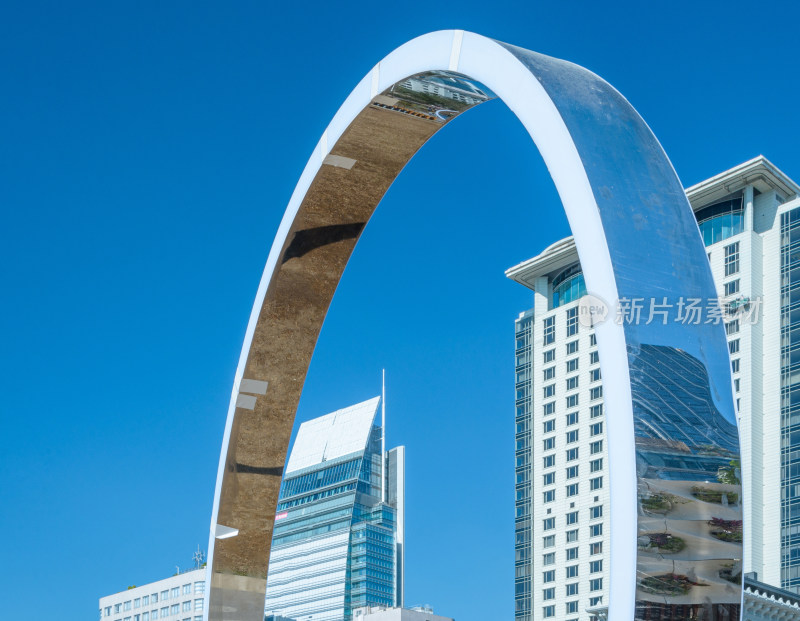 香港尖沙咀城市公园创意圆环艺术装置