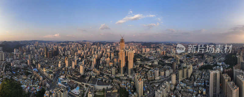 贵州贵阳城市全景图航拍