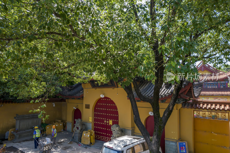 杭州萧山区复兴寺航拍