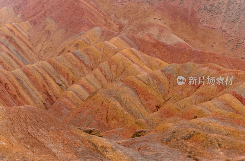 甘肃张掖七彩丹霞旅游景区多彩地质自然风光