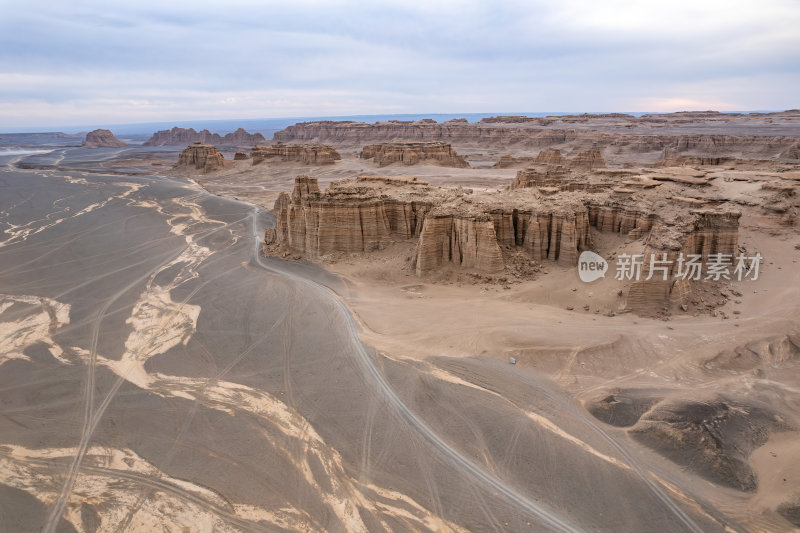 新疆哈密大海道火星地貌雅丹高空航拍