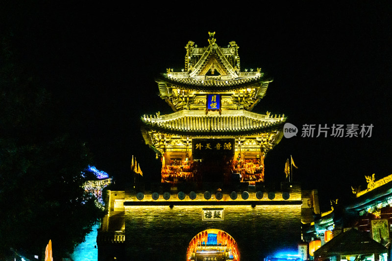 山西省太原市太原古县城夜景