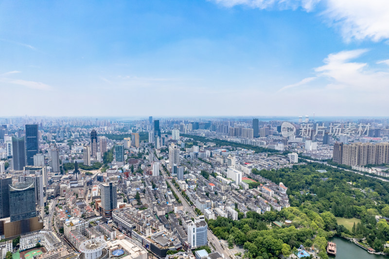 航拍安徽合肥城市大景