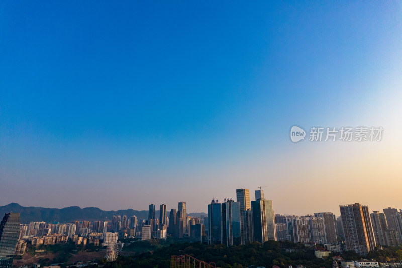 重庆长江两岸风光航拍摄影图