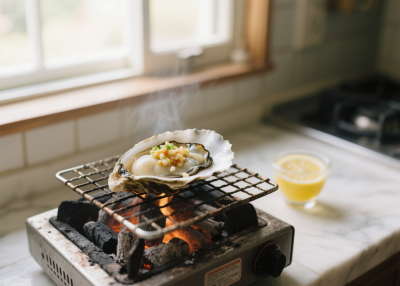 生蚝烤生蚝清蒸生蚝海鲜餐饮美食