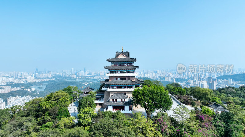 惠州城市东江建筑风光航拍惠州经济建设发展