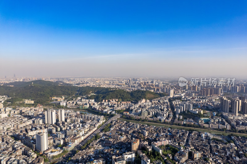 广东江门城市大景航拍摄影图