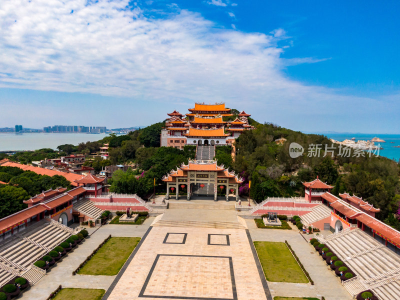 福建莆田湄洲岛5A景区航拍图