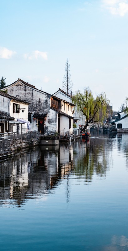 绍兴西小路江南水乡河道及沿岸建筑