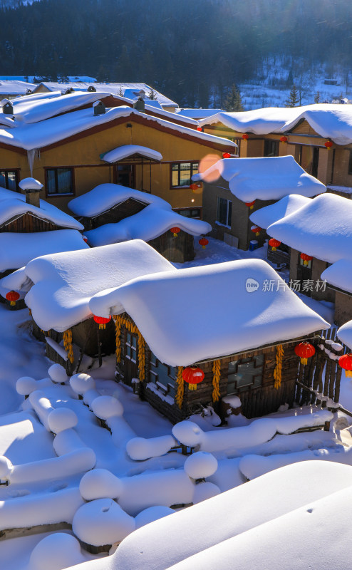 冬季雪乡自然风光